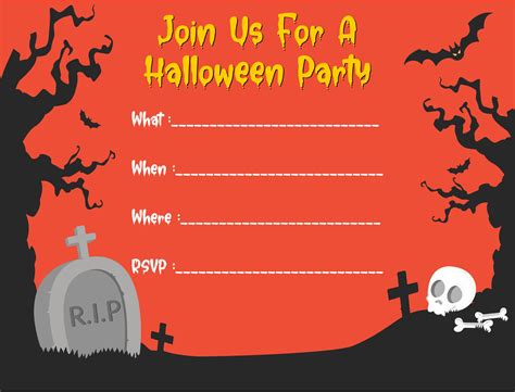 blood splatter halloween party printable invitation templates