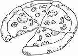 Pizza Coloring Pages Toppings Getdrawings sketch template