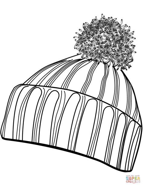 winter hat coloring page  printable coloring pages