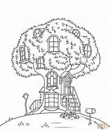 Treehouse Bears Berenstain Coloring Pages Tree House Printable Colouring Kids Bear Supercoloring Sheets Magic Clipart Christmas Color Fairy Adult Papi sketch template