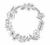 Floral Embroidery Drawing Wreath Patterns Flower Hand Watercolor Bullet Designs Wreaths Draw Journal Flowers Illustration Postcard Inspiration Choose Board sketch template