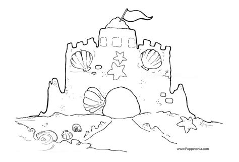 sandcastle printable coloring pages castle coloring page beach