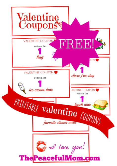 printable valentine coupons  peaceful mom