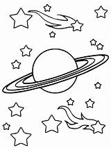Coloring Saturno Saturn Dibujos Espacio Space Espacial Masterpiece Universo Comet Preschool sketch template