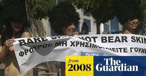 Bearskin Protesters Bare Skin In Greece Greece The Guardian