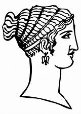Greek Drawing Ancient Coloring Vector Hairstyle Haircut Troy Graphics Short Mickey Sorcerer Vectors Edupics Hairdressing Large Clipart Pages Clipartmag Premium sketch template