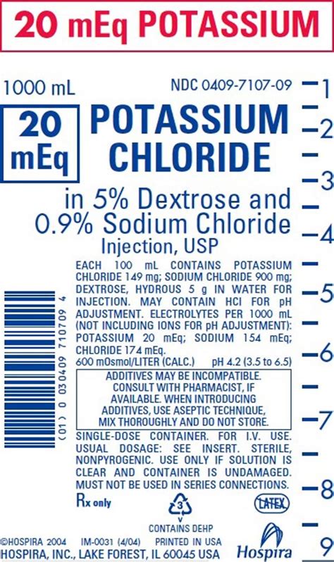 Potassium Chloride In Dextrose And Sodium Chloride Fda Prescribing