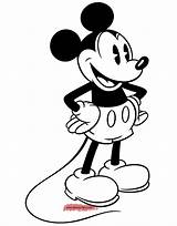 Mickey Classic Coloring Mouse Pages Disney Hands Hips Printable Disneyclips Funstuff Book sketch template