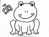 Coloring Cute Frog sketch template