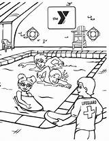 Water Safety Coloring Pages Around Activity Ymca Leave sketch template