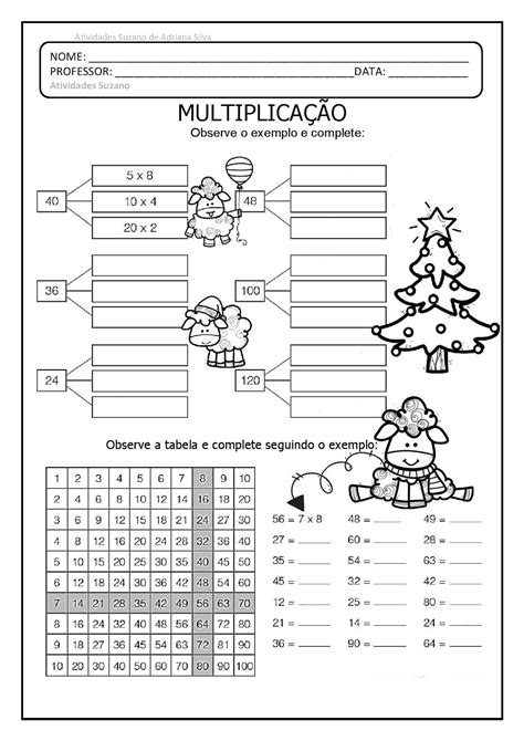 trabalhando multiplicação e quadrado mágico em pdf 2 ano pinterest