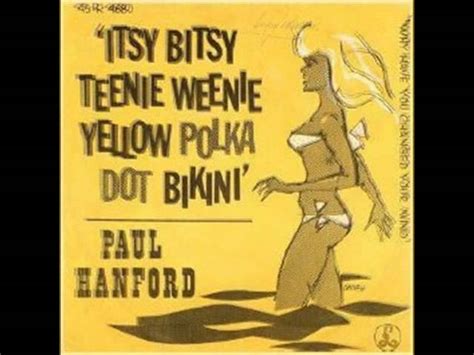 itsy bitsy teenie weenie yellow polka dot bikini paul hanford feat