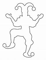 Jester Pattern Printable Template Patternuniverse Mardi Outline People Stencils Silhouette Coloring Use Hat Patterns Gras Pan Peter Cut Crafts Templates sketch template