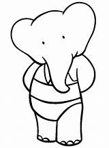 Babar Coloring Pages Color Cartoon Character Elephant Kids Elefante Printable Print Sheets Krafty Kidz Center Choose Board Kid sketch template
