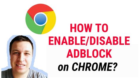 enable disable adblock  chrome youtube