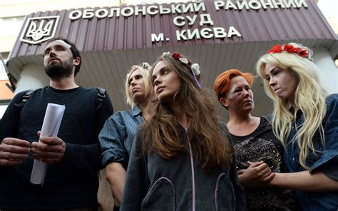 ukrainian court fines feminist protesters the new york times