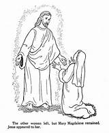 Resurrection Magdalene Yesus Mewarnai Colorat Tuhan Paasverhaal Kleurplaat Plansa Isus Adults sketch template