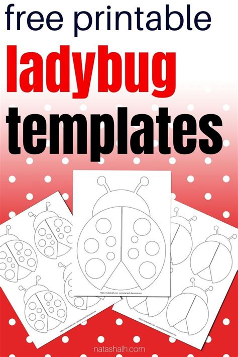 printable ladybug templates   artisan life