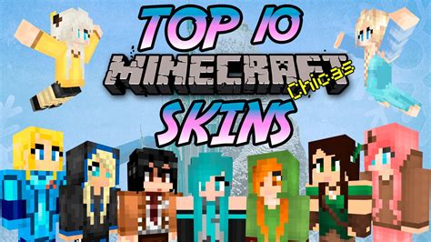 top 10 skins las mejores 10 skins para minecraft chicas youtube