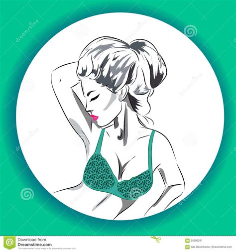 beautiful woman in lingerie with leopard print stock vector