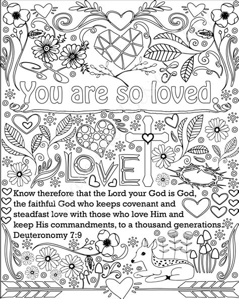 coloring page   words    loved