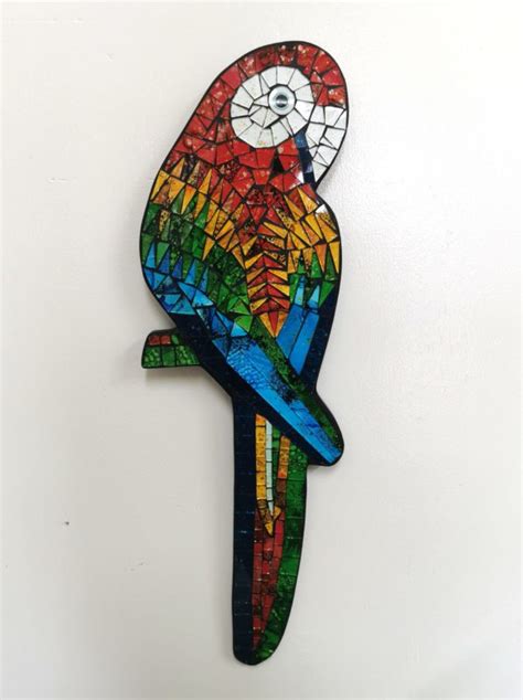 mosaic parrot selao home  garden art