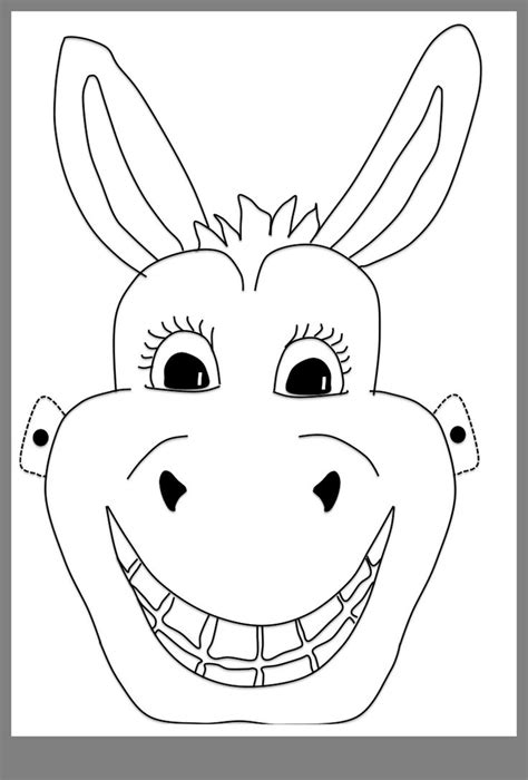 pin  sandy osullivan  donkey donkey mask mask template animal