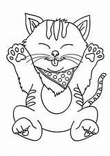 Coloring Pages Cat Funny sketch template