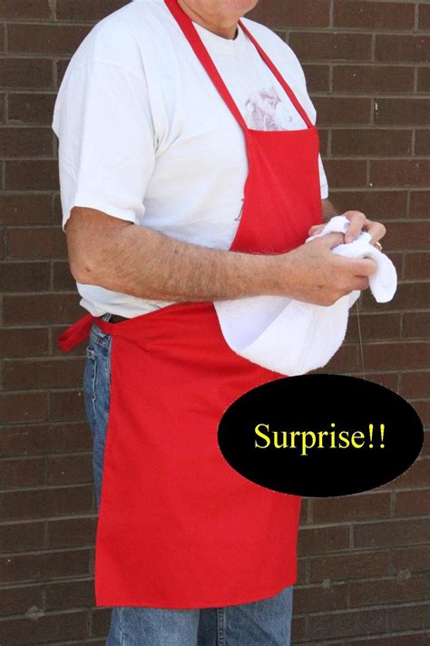 Mens Adult Novelty Bbq Apron W X Rated Penis Hidden Under