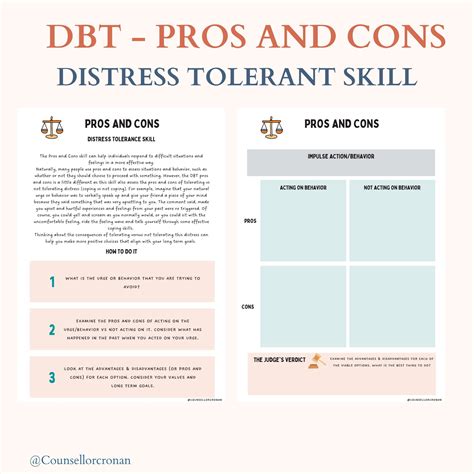 dbt skill pros  cons distress tolerance dialectical etsy oesterreich