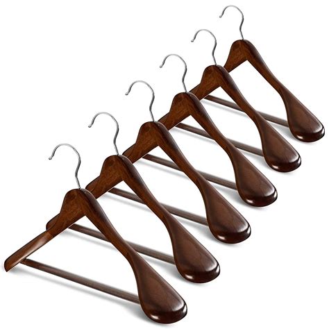 extra wide shoulder wooden hangers heavy duty coat hanger set
