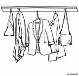 Hanger Drawing Clothes Coat Sketch Hangers Drawn Fashionable Illustration Getdrawings Paintingvalley sketch template