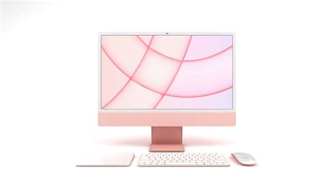 apple imac    pink  set model  turbosquid