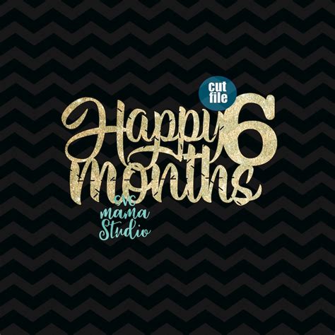 cake topper svg baby svg happy  months svg  month etsy canada