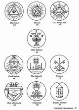 Symbols Sacraments Catechism Sacrament Symbolic Symbole sketch template