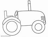 Tractor Coloring Pages Simple Kids Printable Color Bettercoloring sketch template
