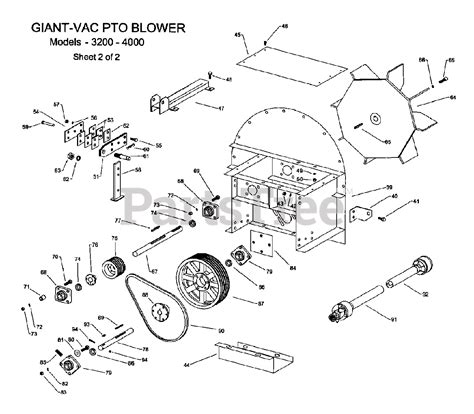 giant vac pt  giant vac pto tow  blower frame