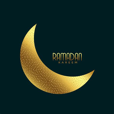 creative golden crescent moon  ramadan kareem   vector