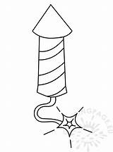 Rocket Firework July 4th Coloring Pages Fireworks Printable Fourth Template Clipart Rockets Print Coloringpage Eu sketch template
