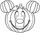 Coloring Pages Mickey Halloween Mouse Pumpkin Pumpkins Color Printable Kids Sheets Thanksgiving Disney Print Happy Cute Face Make Comments Colouring sketch template