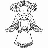 Coloring Pages Angel Heart Bible Holding Choose Board sketch template
