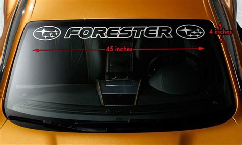 subaru forester outline style  windshield banner vinyl decal sticker  windshield vinyl