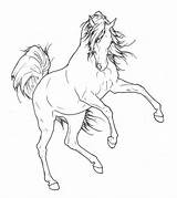 Horse Rearing Coloring Pages Arabian Drawing Lineart Friesian Angry Horses Drawings Head Sketch Easy Deviantart Outlines Quarter Drawn Color Getdrawings sketch template