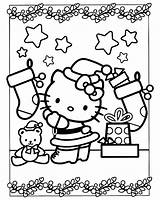Kitty Hello Coloring Pages Christmas Printables Printablee sketch template