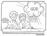 Coloring Pages Eve Adam Bible Garden Kids Eden Genesis Creation Story Sheets Children School Whatsinthebible Beginning God Colouring Activity Created sketch template