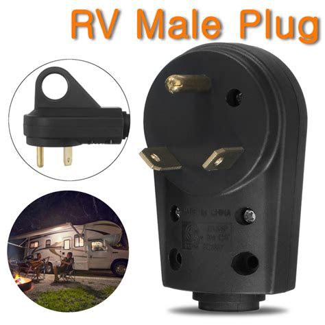 amp  rv male plug replacement power cord plug caravan motorhome reliable store