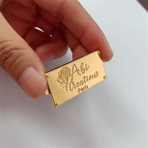 manufacture  rectangle metal brand  label alloy gold plate metal logos  luggage buy