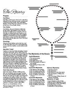 pray  rosary printable  images rosary prayer guide