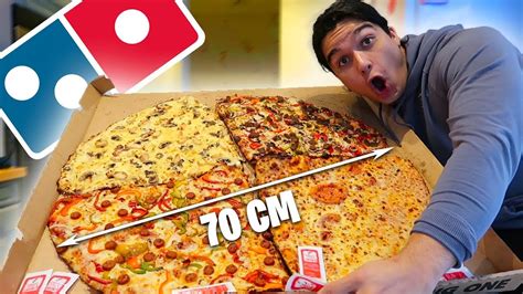 je mange une pizza xxl pour  personnes big  dominos  calories youtube