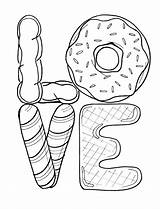 Coloring Donut Pages Doughnut Comments sketch template